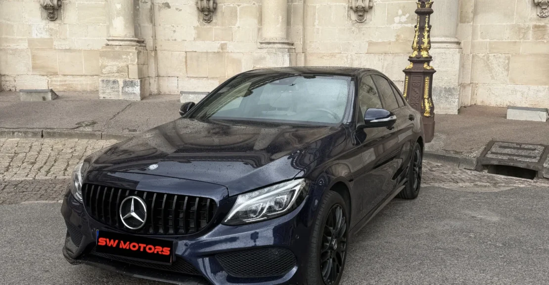 Mercedes Classe C 250d AMG Line 4MATIC bleu nuit, occasion a Laxou pres de Nancy - SW Motors (photo 1)